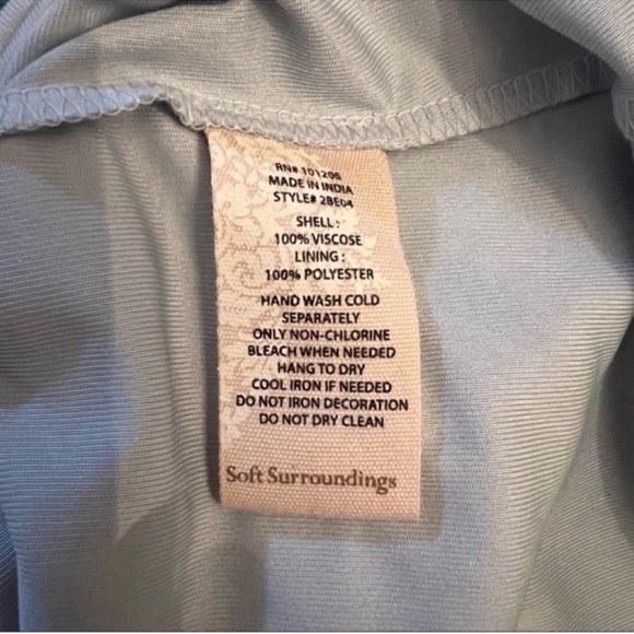 NWOT Soft Surroundings Boho Beach Retro Floral Sleeveless Swing Dress SZ M - Picture 11 of 11